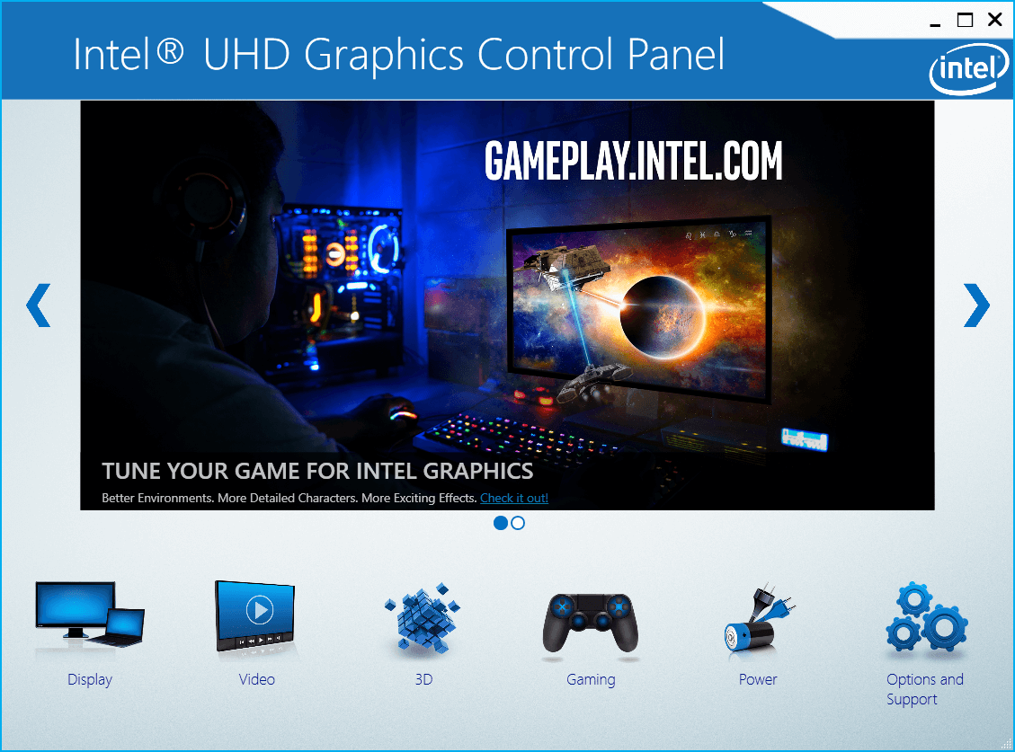 Intel UHD Graphics Control Panel