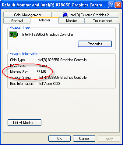 intel r 82865g graphic