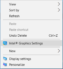 Intel Graphics Settings