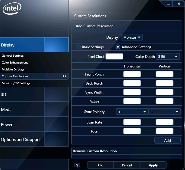 intel graphics and media control panel best
