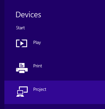 Select Devices > Project.