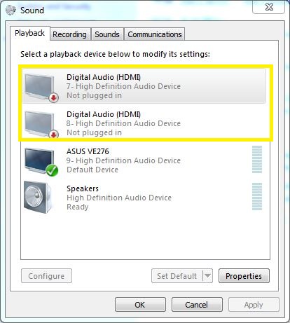 hdmi audio doesnt work on windows 10