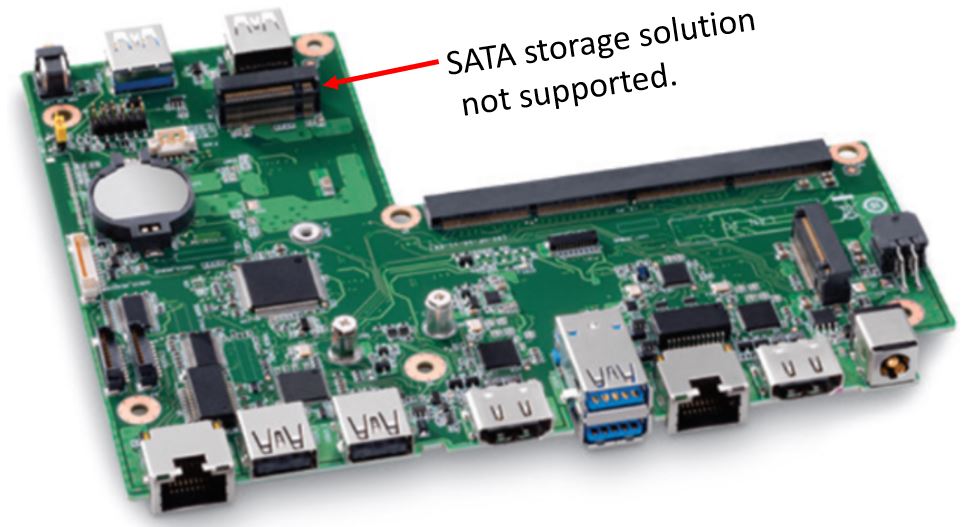 SATA storage solution not supported