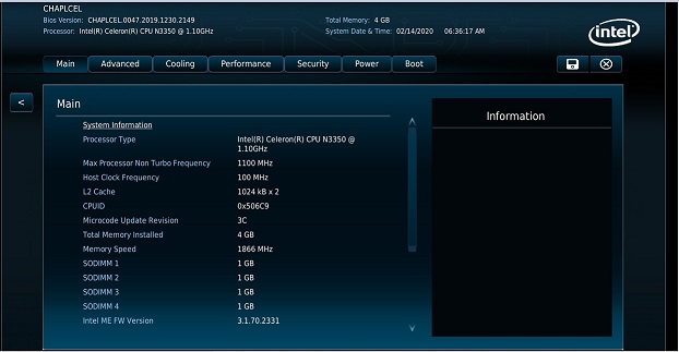 Bios settings - Intel Community