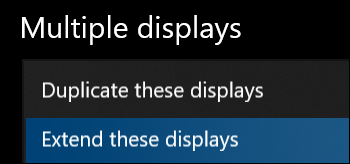 Multiple displays