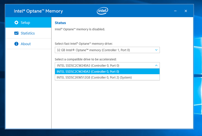 Intel® Optane™ Memory application