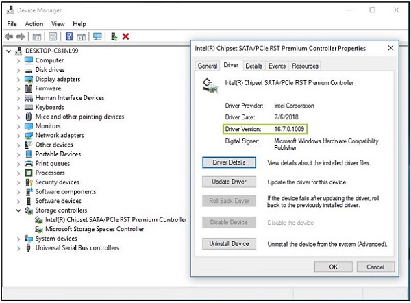Intel rst driver Intel rst driver