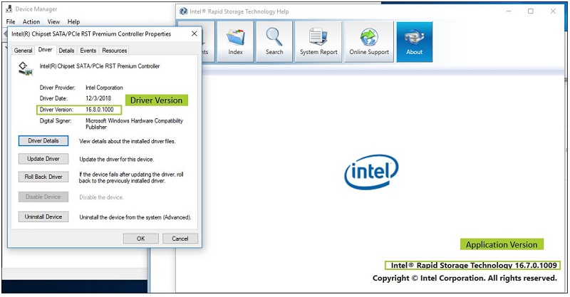 Intel® RST Application