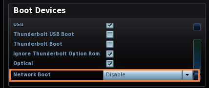 Disable Network Boot