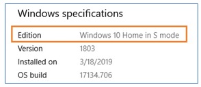 Windows specifications
