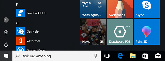 Cliquez sur l'icône Windows