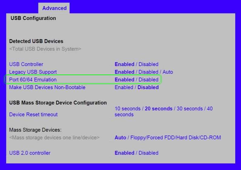 Advanced settings