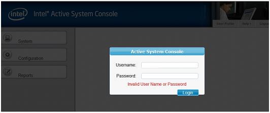 Intel® Active System Console