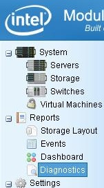 Diagnostics menu