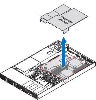 Image depicting removal of processor air duct