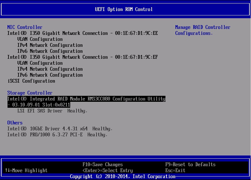 UEFI option ROM control