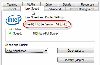 network adapter properties