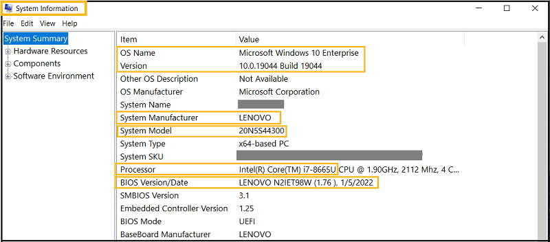 System Information