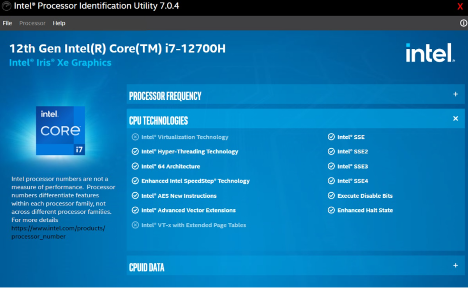 Jumping jack Absoluut Etna Overview of the Intel® Processor Identification Utility