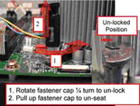 remove the boxed processor fan heat sink step 4a