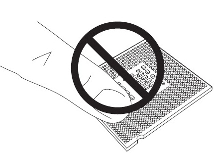 Do not touch the bottom of the processor