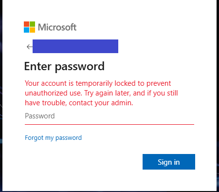 example screenshot of error text