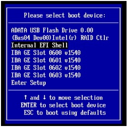 Internal EFI Shell