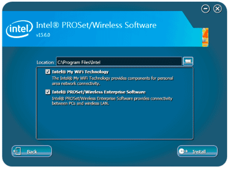 Intel® PROSet/Wireless Enterprise Software