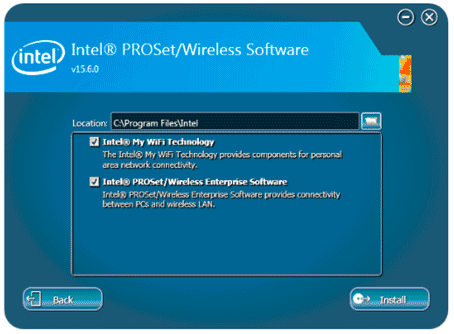 how to uninstall intel proset