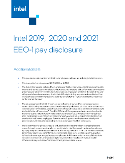 Intel 2019, 2020, and 2021 EEO-1 Pay Disclosure Report