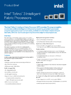 Intel® Tofino™ 3 Intelligent Fabric Processor Brief
