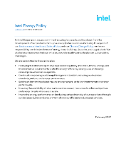 Intel Energy Policy