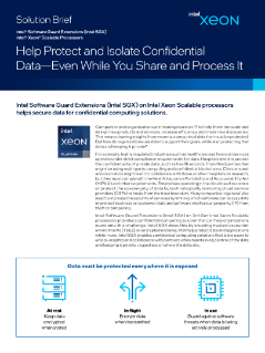 Intel® Software Guard Extensions Solution Brief