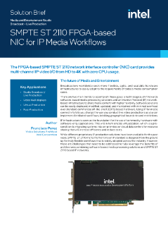 ST 2110 FPGA-based NIC for IP Media Workflows