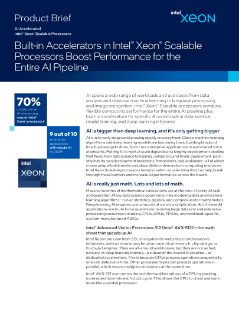 AI Accelerated Intel® Xeon® Scalable Processors Product Brief