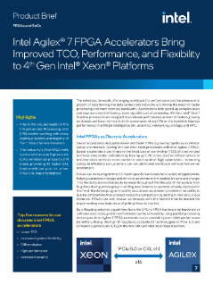 Intel® FPGAs and 4th Gen Intel® Xeon® CPUs