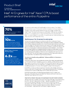 AI Accelerated Intel® Xeon® Scalable Processors Product Brief