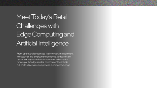 Meet Today’s Retail Challenges with Edge Computing and Artificial Intelligence