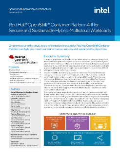 Intel and Red Hat OpenShift Architecture