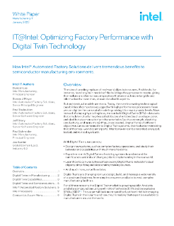 Intel® AFS and Digital Twins: Optimizing Factory Performance