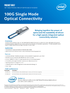 Intel® Silicon Photonics 100G