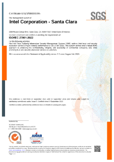Information Security Management System (ISMS) ISO 27001:2022 Certificate