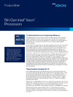 5th Gen Intel® Xeon® Processors