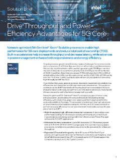 Throughput and Power Efficiency for 5G Core
