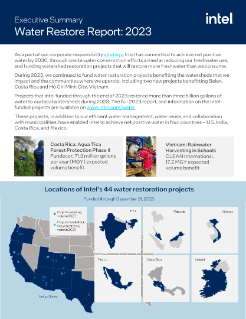 Intel Corporation Water Restoration Progress Executive Summary