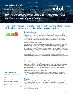 Intel-Powered Outdu Video & Audio Analytics for Contactless Kiosk Operations