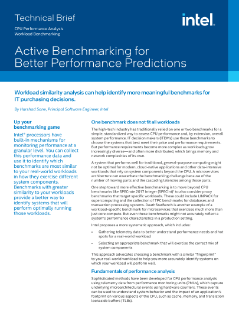 Benchmarking for Better Performance Predictions