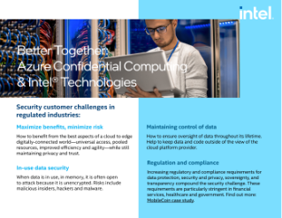 Azure Confidential Computing and Intel