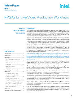 FPGA for Live Video Production Workflows