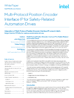 Multi-Protocol Position Encoder Interface IP for Safety-Related Automation Drives White Paper